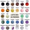 Bracelet personnalisé en pierre naturelle avec 28 pierres naturelles au choix pour créer un bijou unique adapté à vos besoins.