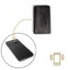 Pastille shungite rectangle adhésive pour téléphone portable