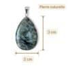 pendentif agate mousse dimensions 3 cm 2 cm