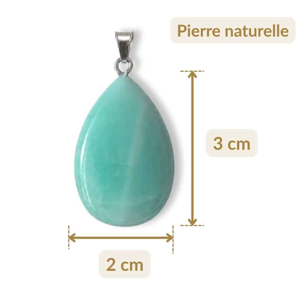 pendentif amazonite dimensions 3 cm 2 cm