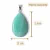 pendentif amazonite dimensions 3 cm 2 cm