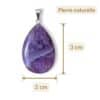 pendentif améthyste dimensions 3 cm 2 cm