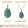 pendentif aventurine avec ou sans chaîne option
