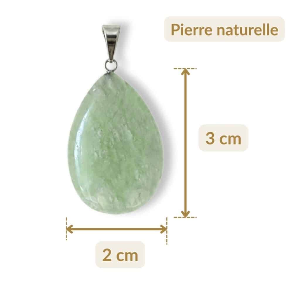 pendentif jade dimensions 3 cm 2 cm