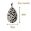 pendentif jaspe dalmatien dimensions 3 cm 2 cm