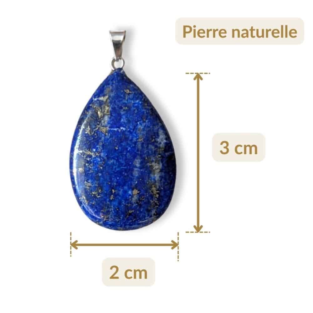pendentif lapis-lazuli dimensions 3 cm 2 cm