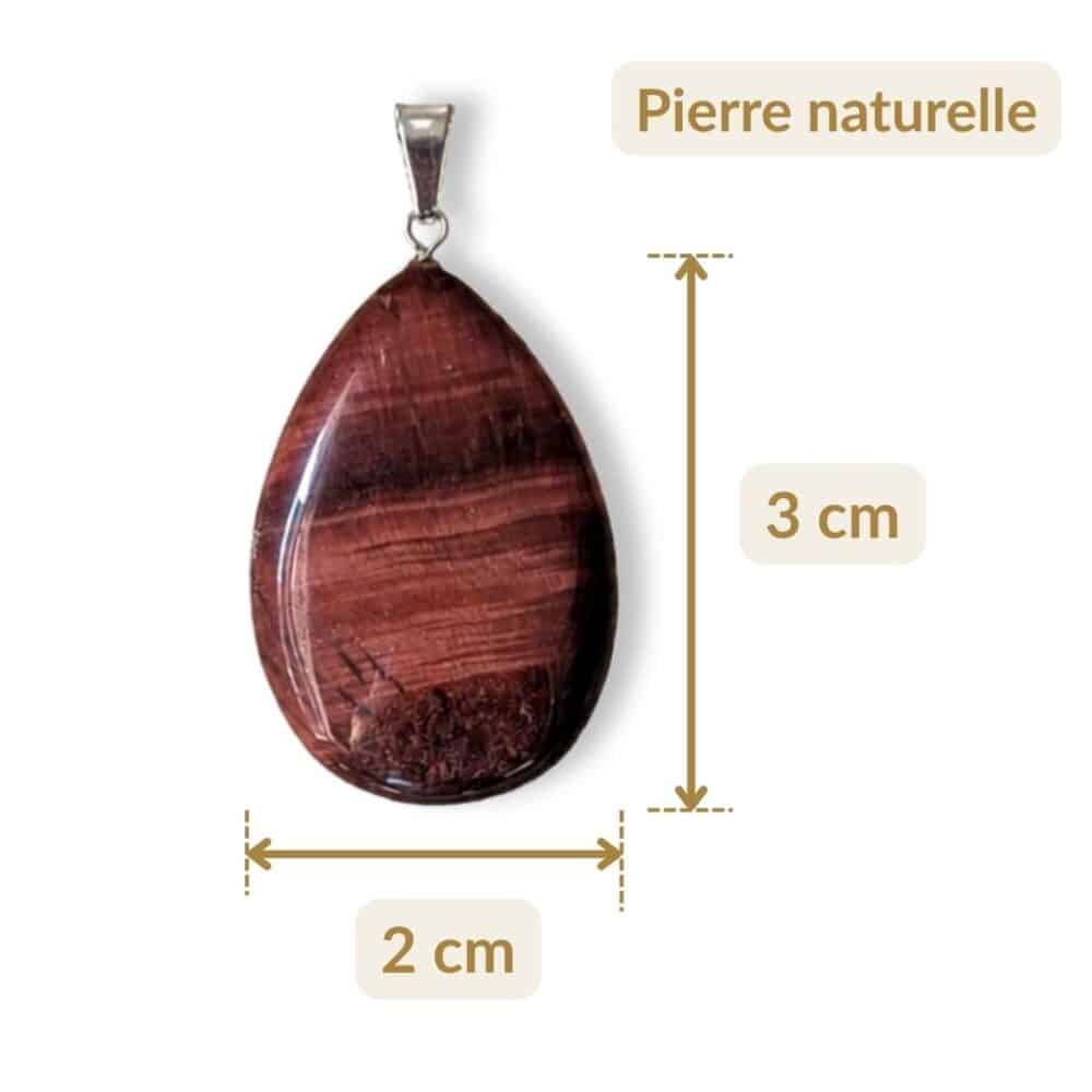 pendentif œil de taureau dimensions 3 cm 2 cm