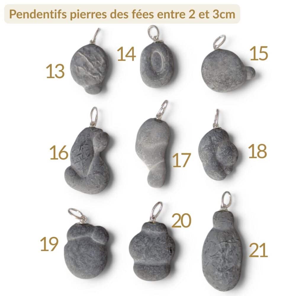 Pendentif Pierre des Fées naturelle, pierre authentique soigneusement sélectionnée pour créer un bijou unique aux formes naturelles.