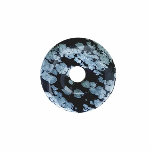 Donut Obsidienne à flocons de neige 3cm
