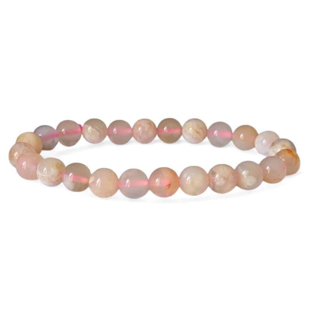bracelet agate fleur de cerisier 8mm (2)