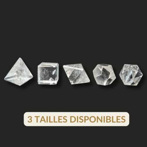 Solides de Platon en Cristal de Roche