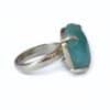 Bague argent 925 amazonite réglable vert bleuté vue latérale pierre lithothérapie