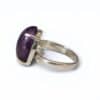 Bague argent 925 amethyste réglable violet vue latérale pierre lithothérapie