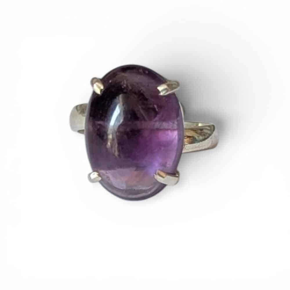 Bague argent 925 amethyste naturelle apaisement et sérénité