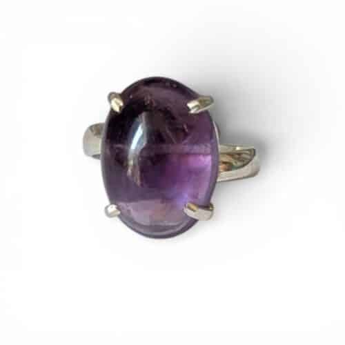 Bague argent 925 amethyste naturelle apaisement et sérénité