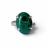 Bague argent 925 malachite naturelle protection et transformation