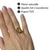 Bague lapis lazuli pierre naturelle qualité AA argent 925 bijou lithothérapie Garaulion