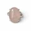 Bague argent 925 quartz rose naturelle amour et douceur