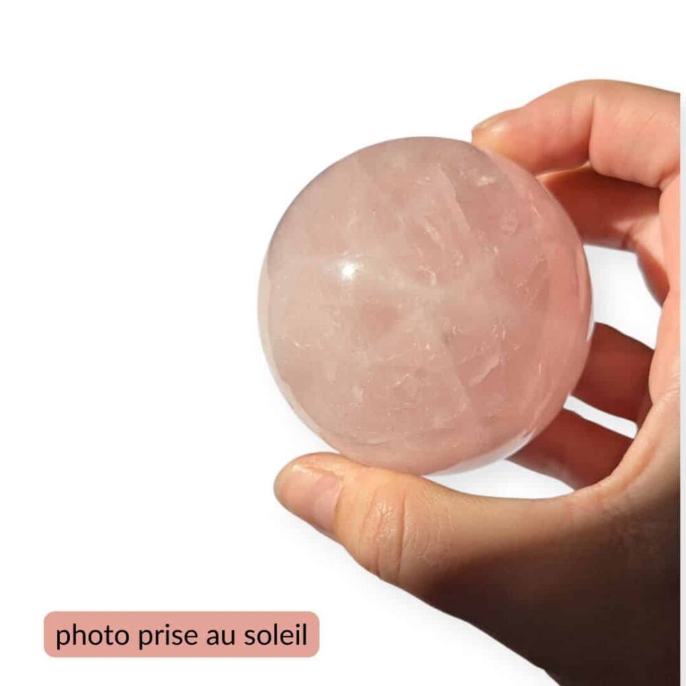 sphère quartz rose étoile