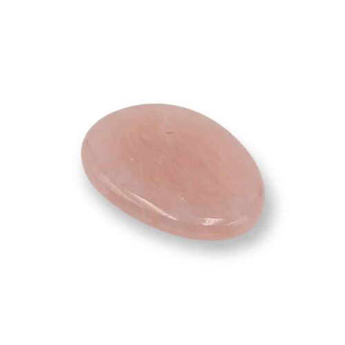 Galet anti-stress en quartz rose poli pour relaxation et méditation