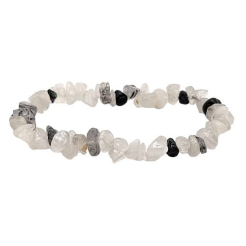 Bracelet Cristal de roche et Tourmaline baroque