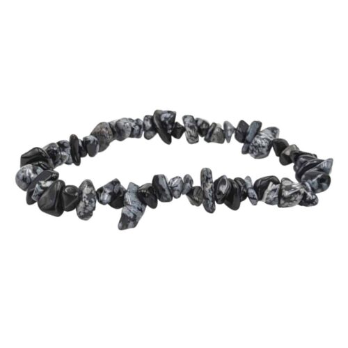 Bracelet Obsidienne neige baroque