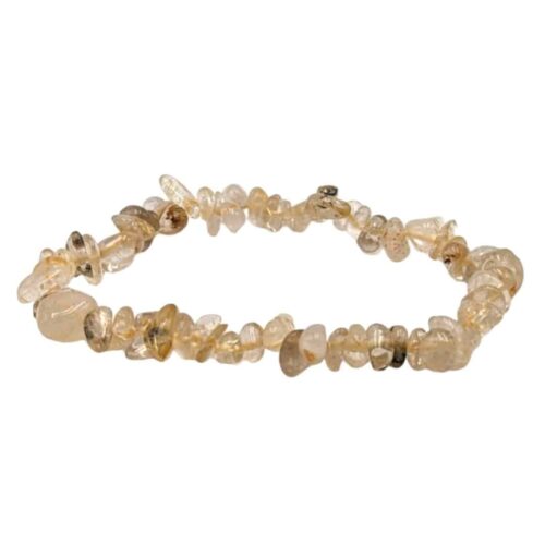Bracelet Cristal de roche rutile baroque