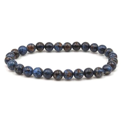 Bracelet Spinelle bleu 6mm