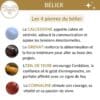 quelle pierre pour le signe belier calcédoine oeil de tigre grenat cornaline lithotherapie belier energie et confiance
