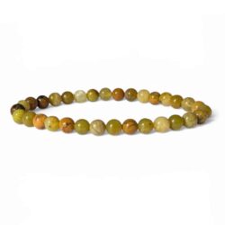 Bracelet en opale verte 6 mm de qualité, idéal pour accompagner les changements positifs, retrouver le calme intérieur et ouvrir son cœur aux nouvelles opportunités.