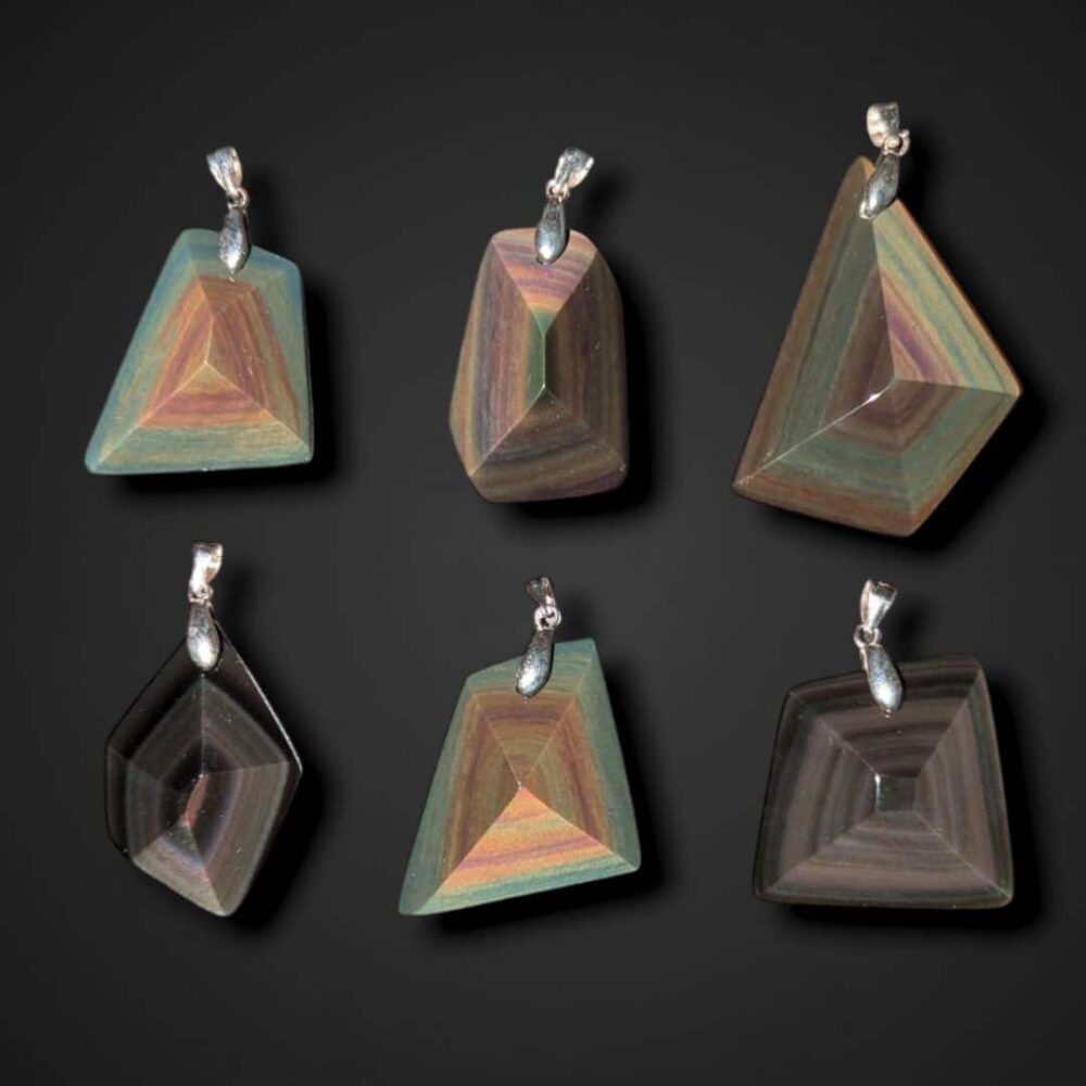 pendentif obsidienne arc-en-ciel