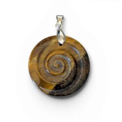 pendentif oeil de tigre spirale celtique