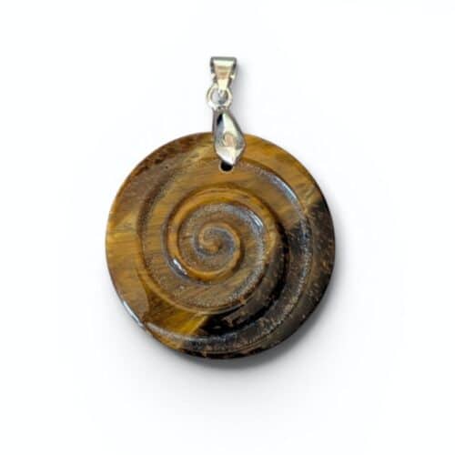 pendentif oeil de tigre spirale celtique