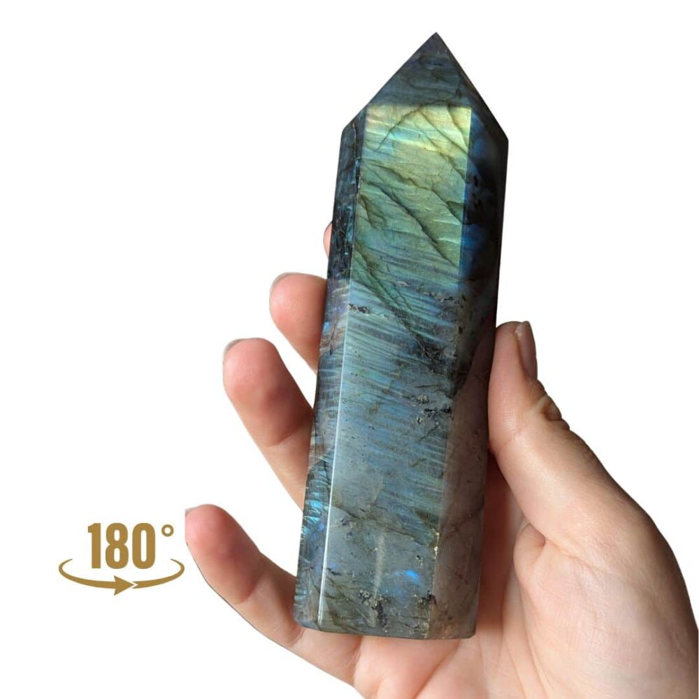 pointe labradorite 323g