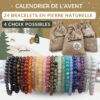 calendrier de l'avent bracelet pierre