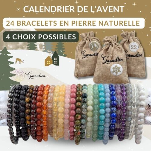 calendrier de l'avent bracelet pierre