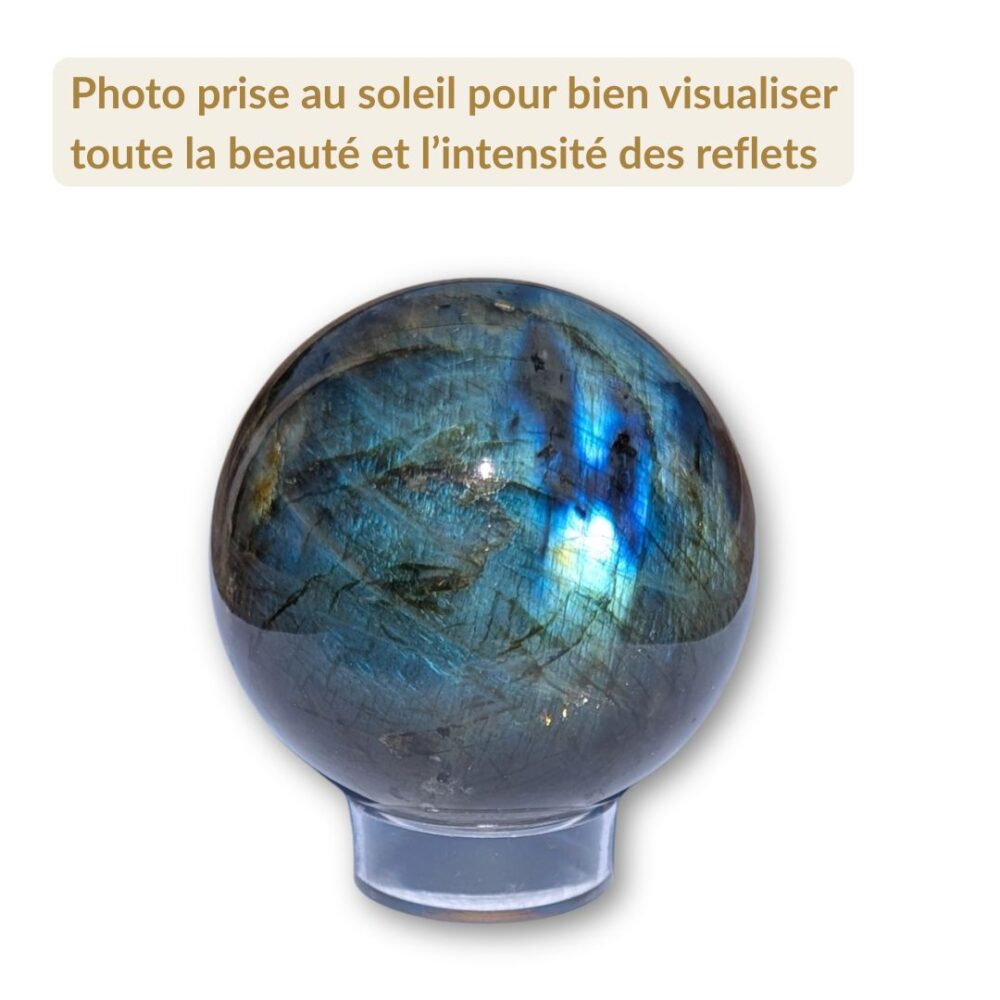 sphère labradorite pierre naturelle