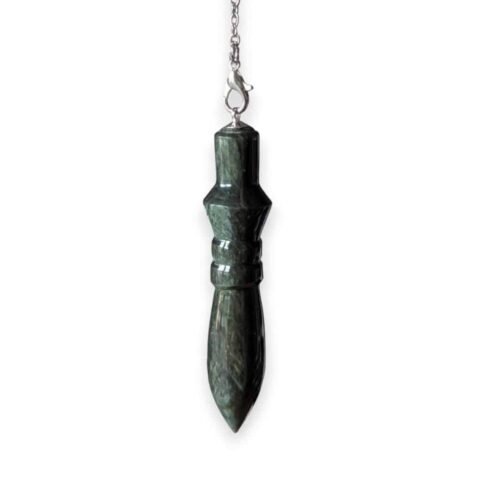 Pendule Thot Obsidienne Manta Huichol xl