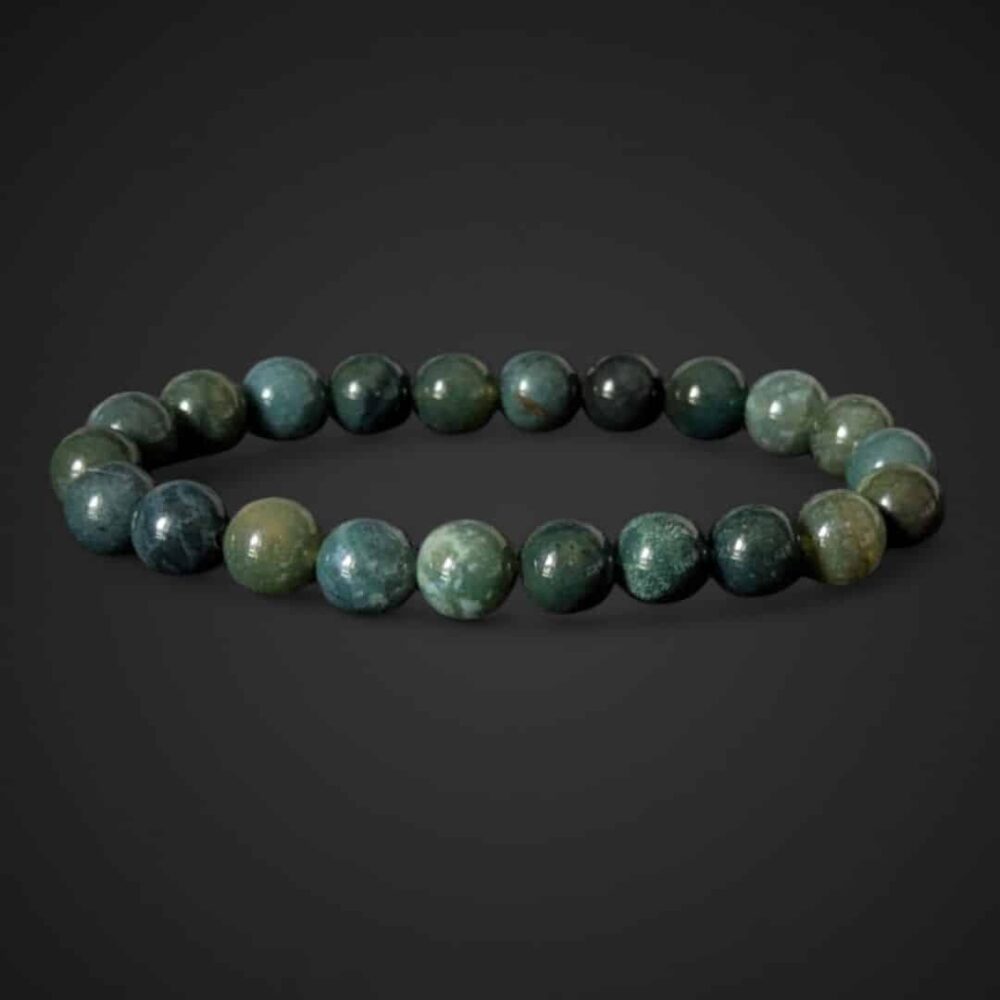 bracelet agate mousse 8mm