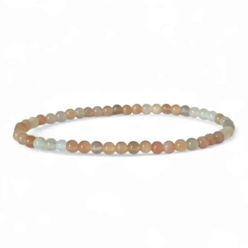 bracelet pierre de lune multicolore 4mm