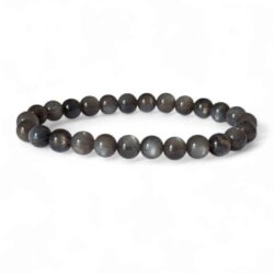 bracelet pierre de lune noire 7mm