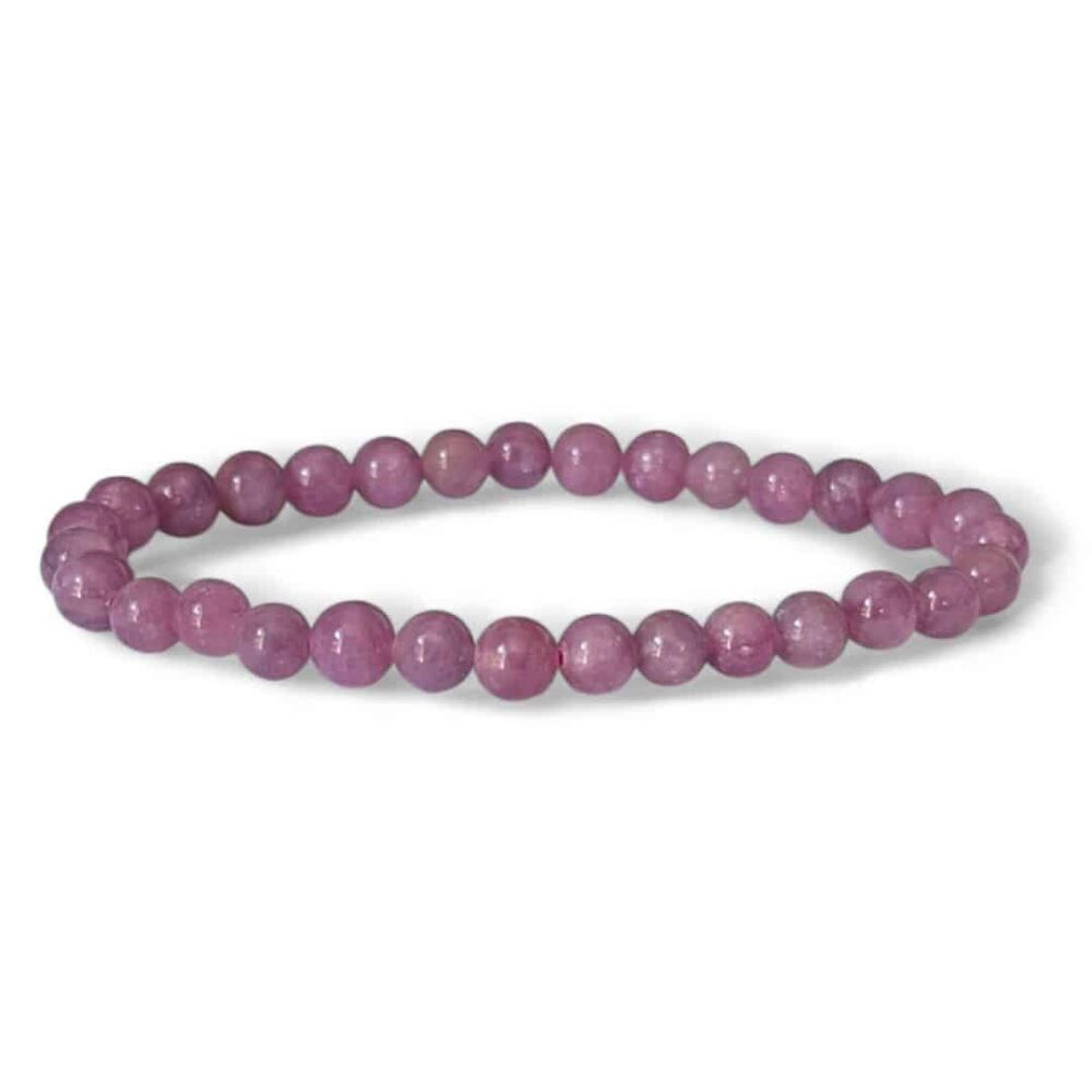 bracelet rubis 6mm