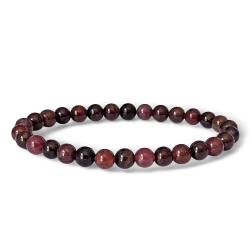 bracelet spinelle rouge 6m