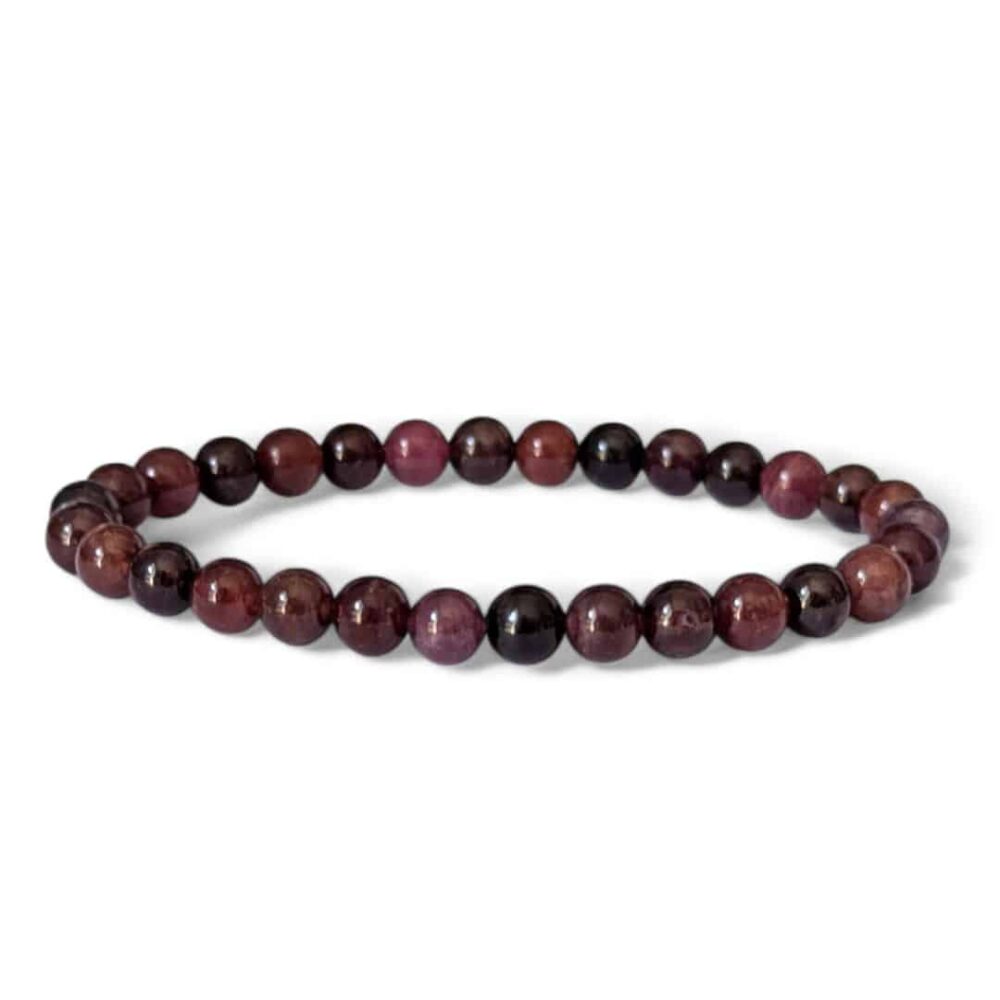 bracelet spinelle rouge 6m