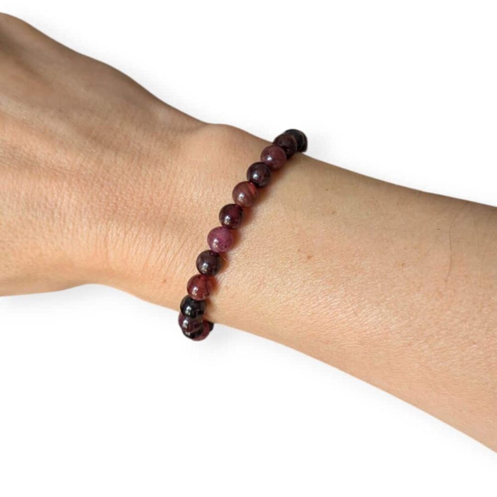bracelet spinelle rouge 6m
