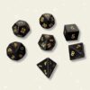 dés JDR obsidienne