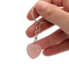 porte-clés coeur quartz rose