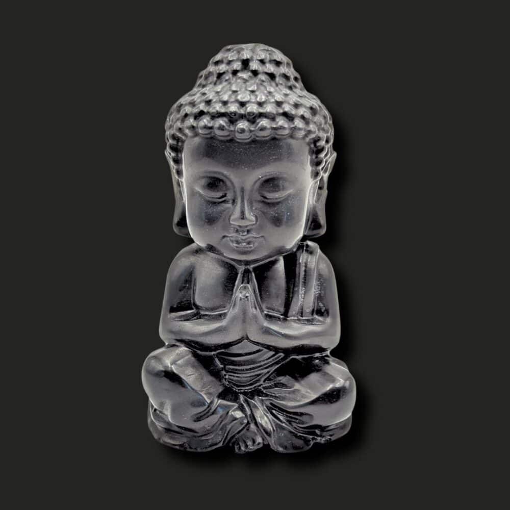 grand bouddha obsidienne noire