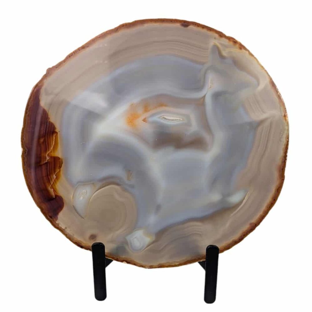 tranche d'agate naturelle 20x19cm n°2
