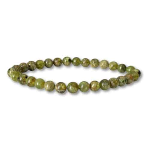 bracelet péridot 6mm